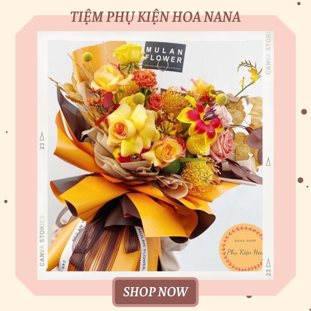 [SẤP NGUYÊN] Giấy Gói Hoa Khổ 58*58cm ❤️2 MÀU 2 MẶT❤️ Loại Đẹp, Không Thấm Nước, Đa Dạng Màu Sắc