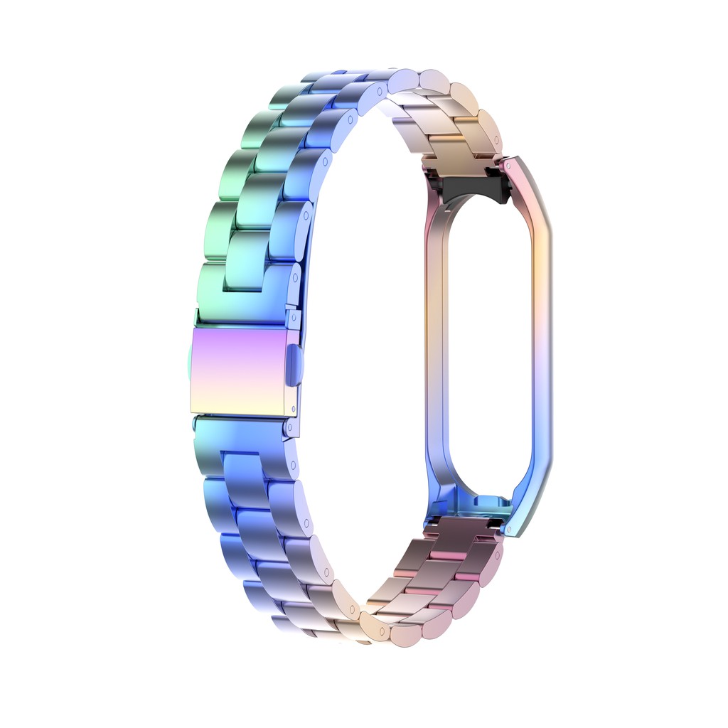 Stainless steel metal case wristband for Xiaomi mi band 3 4 watch