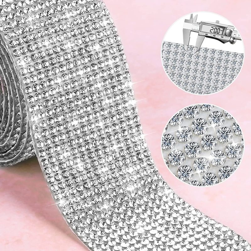 Băng Keo Đính Đá Kim Cương Lấp Lánh Tự Dính Đa Năng Trang Trí Quần Áo