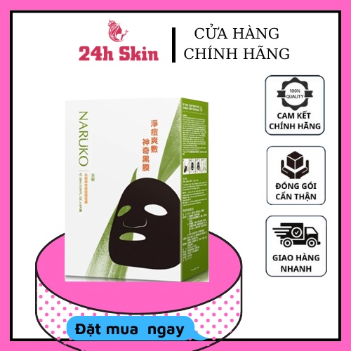 Hộp mặt nạ Naruko 8 miếng mặt nạ kiểm soát dầu và mụn trà tràm Naruko Tea Tree 26ml/m (Bản Đài)