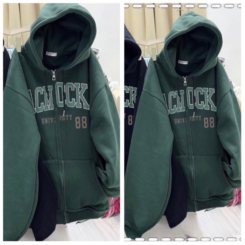 Áo Khoác Nam Nữ, Jacket Form Rộng Có Mũ Chất Nỉ Siêu Hot Hit(Hàng Sẵn)
