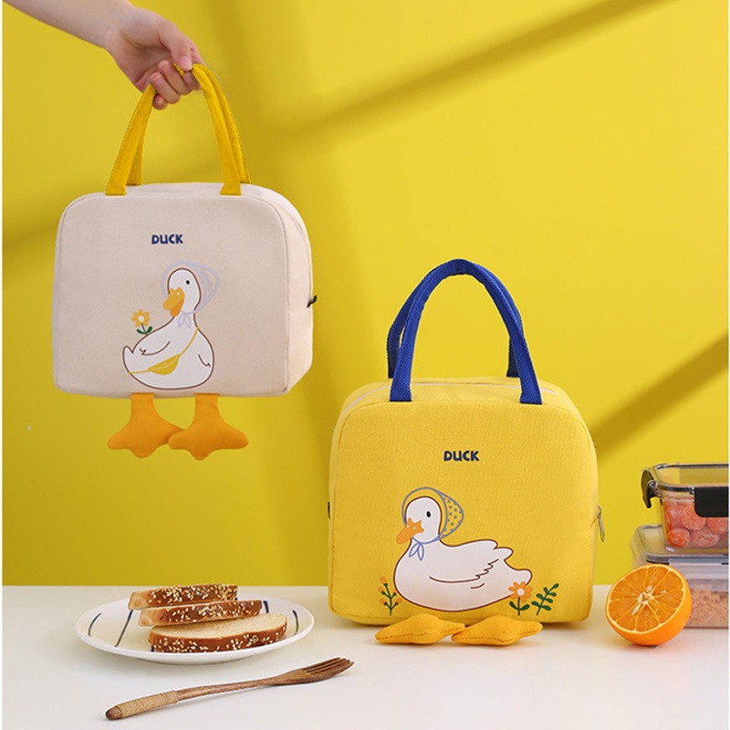 Túi Đựng Hộp Cơm Trưa Giữ Nhiệt Họa Tiết Hoạt Hình Cho Nam Và Nữ