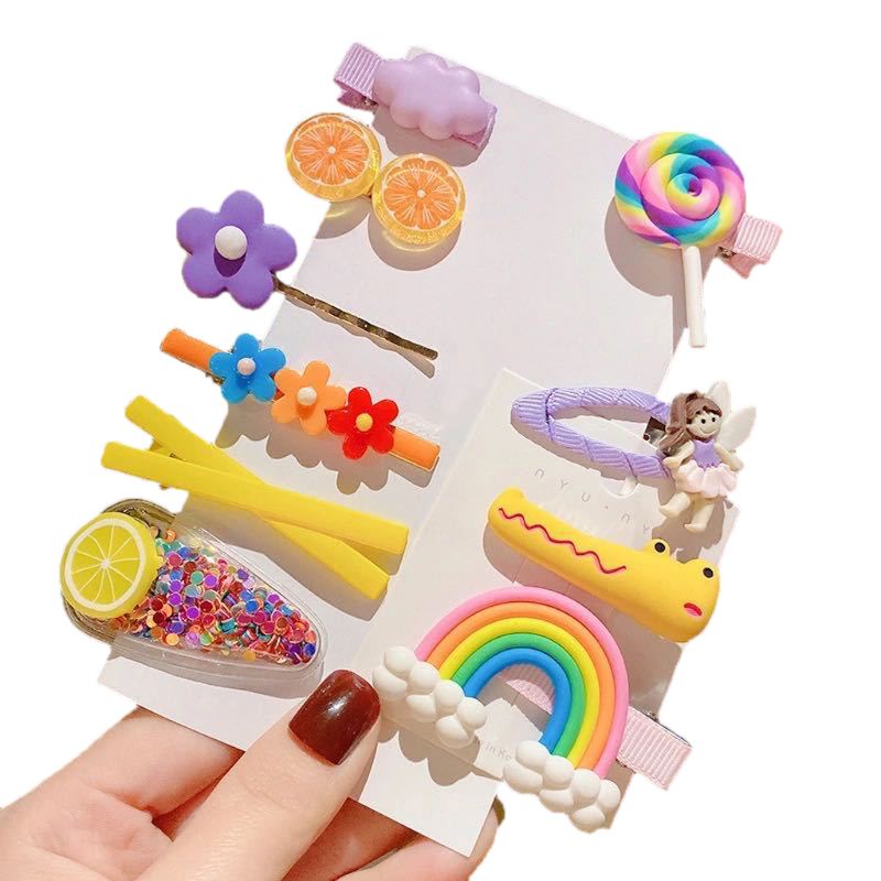 Kẹp Tóc Hình Đám Mây / Cầu Vồng Ngọt Ngào Chống Trượt Cho Tóc Dài