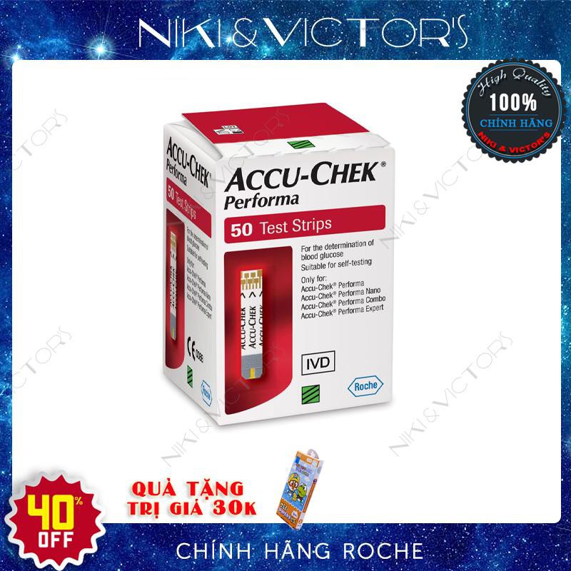 Que thử đường huyết cho máy đo đường huyết  Accu Chek Performa 50 que ( date xa)