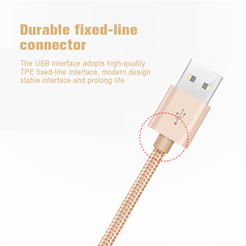 【Ready Stock】Micro USB & Type C & Lightning Fast Charging Cable Nylon Braided Data Sync USB For Huawei iPhone Xiaomi Oppo
