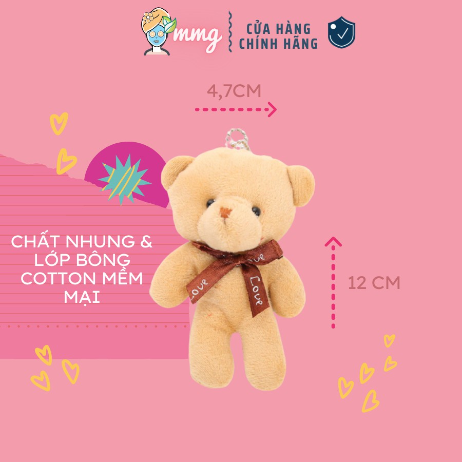 Gấu Bông Mini Xinh Xắn Vải Mềm Mại Nhiều Màu