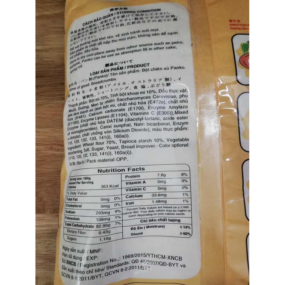 Bột chiên xù - PANKO Breadcrumbs 1Kg