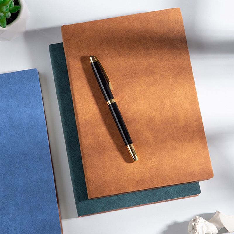 Sổ Tay Ghi Chú Khổ A5 Giả Da Dày Dặn Thiết Kế Đơn Giản Độc Đáo