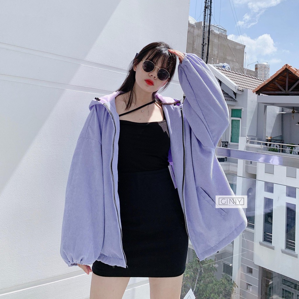 Áo Khoác Nhung Tăm Nữ Ulzzang | Freesize | Ginny.Brand | BigBuy360 - bigbuy360.vn