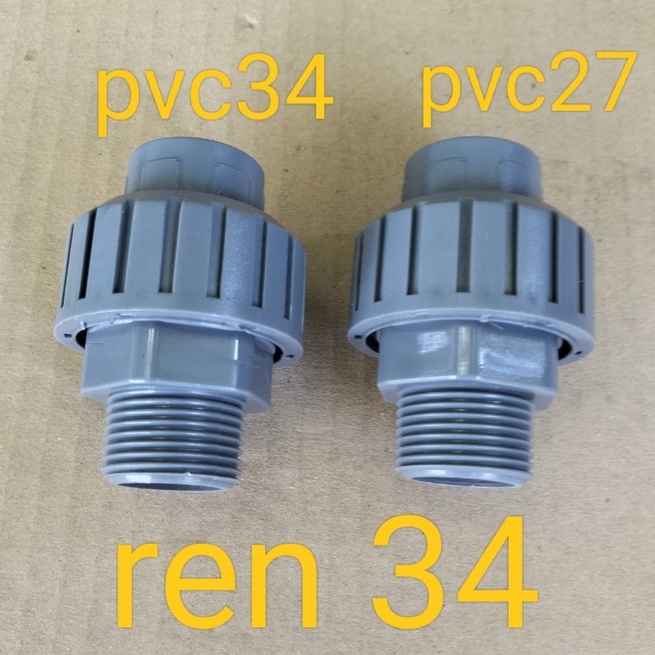 Rắc co ren ngoài 34mm, dùng lắp máy bơm nước