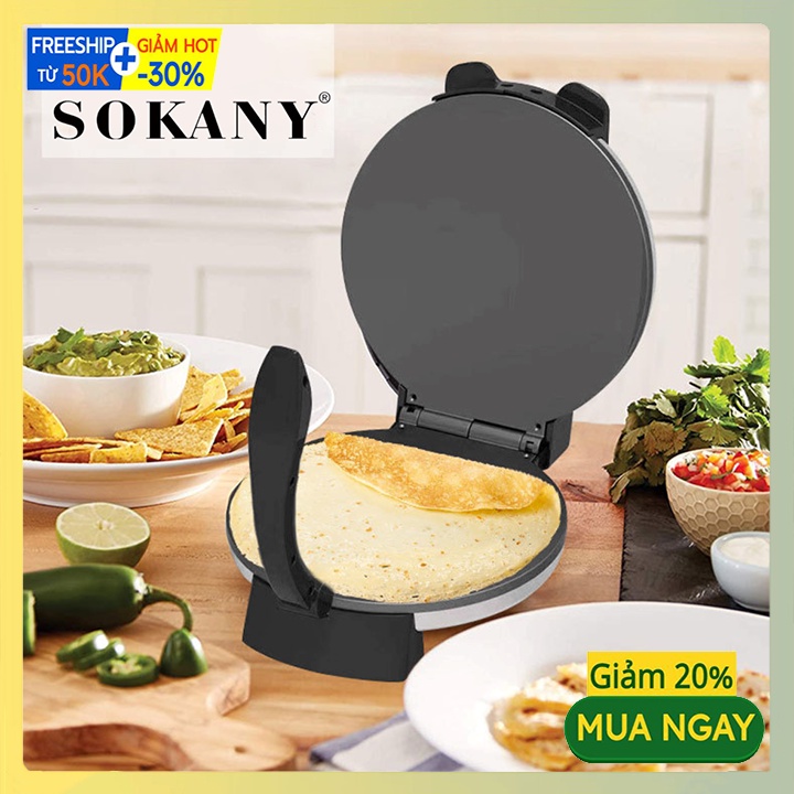 Máy Làm Bánh Tráng, Bánh Crepe, Bánh Cuốn 2000W Chống Dính Cao Cấp SOKANY