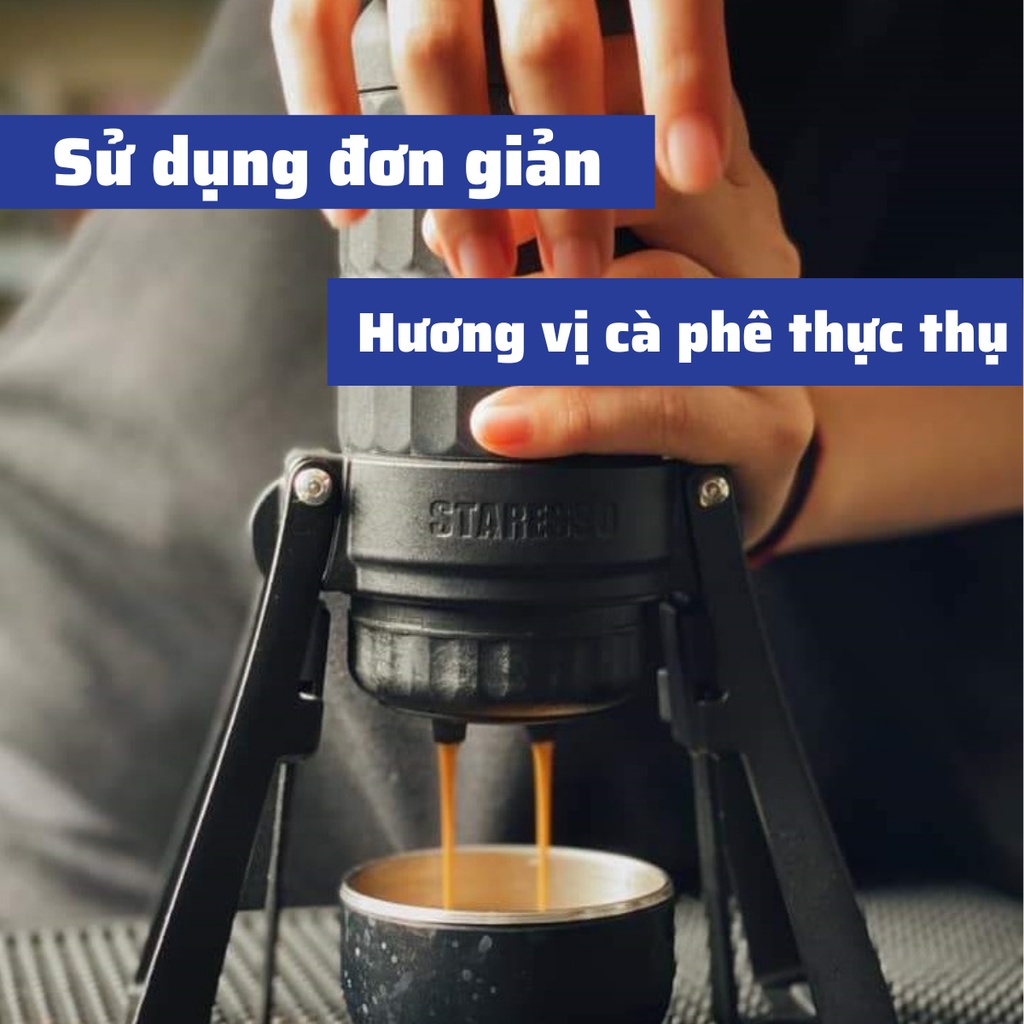 Máy Pha Cà Phê Mini STARESSO Mirage Pro 2021 chính hãng Espresso nguyên chất tặng kèm 100gr bột cafe Arabica