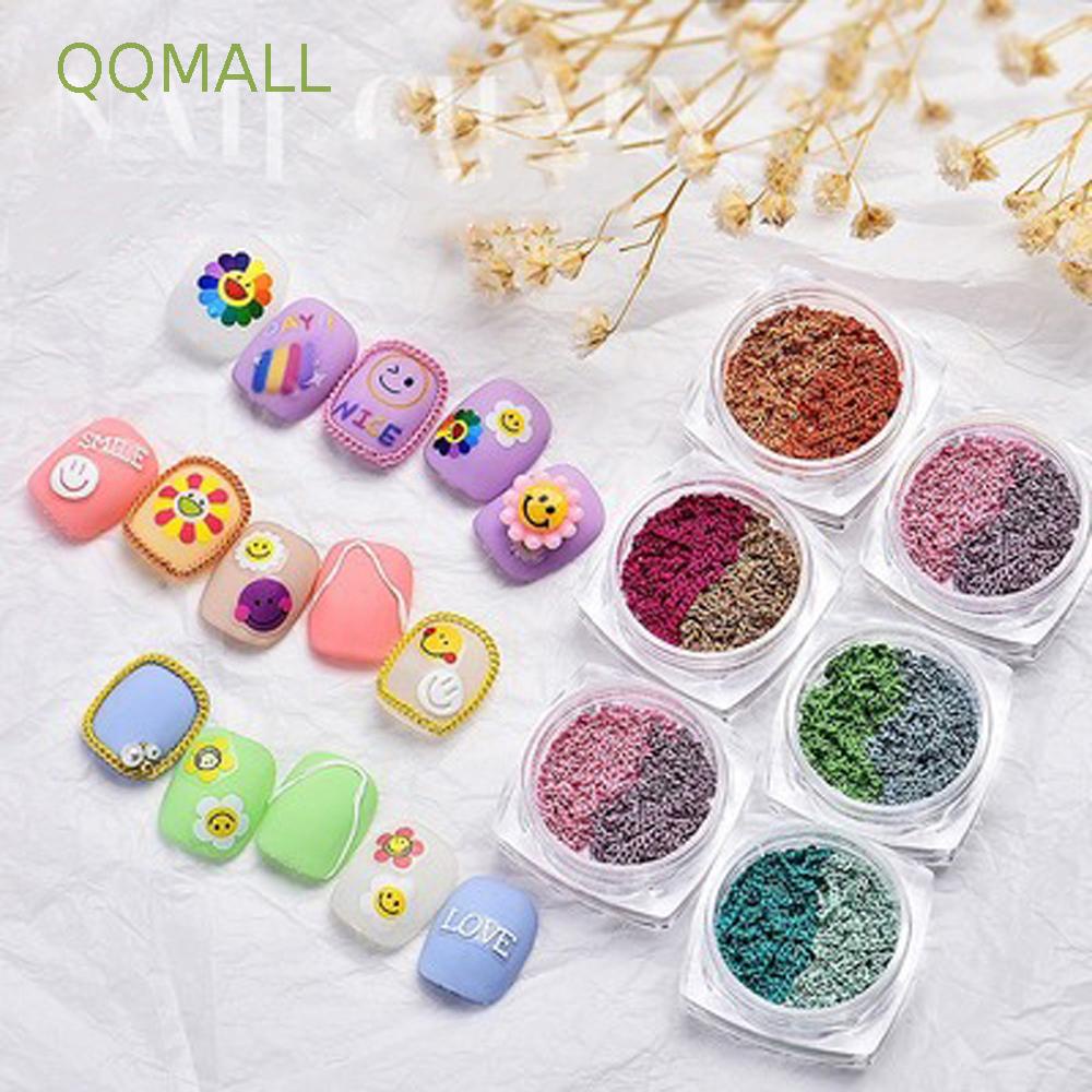 Phụ Kiện Dây Xích Kim Loại Trang Trí Móng Tay 3D Màu Sắc Kẹo Ngọt Phong Cách Nhật Bản