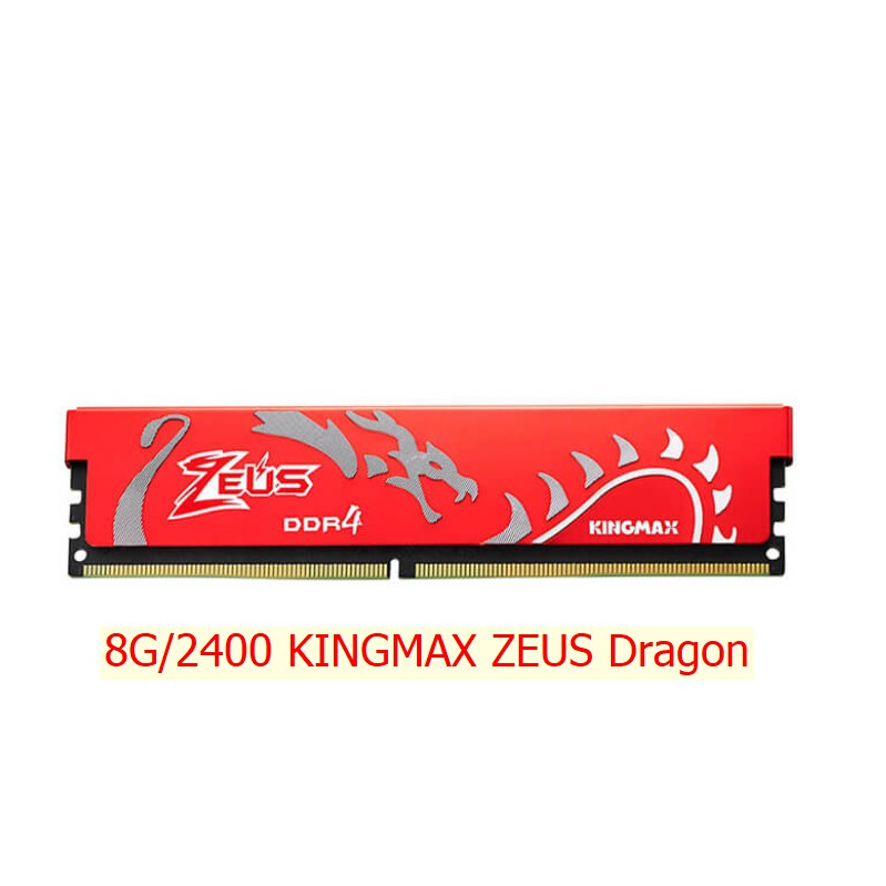 RAM PC DDR4 KINGMAX ZEUS DRAGON - 4G/8G/16GB - Bus 2400/2666/3000 có tản nhiệt thép - Bảo Hành 36T