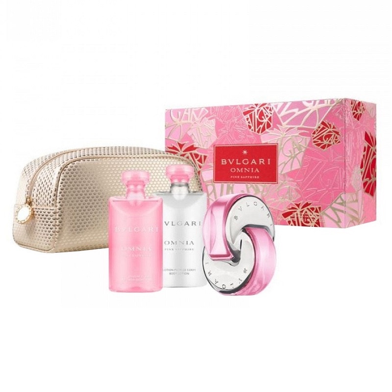 Set nước hoa Bvlgari Omnia Pink Sapphire ( EDT 65ml, Lotion 75ml, Showergel 75ml ) | Thế Giới Skin Care