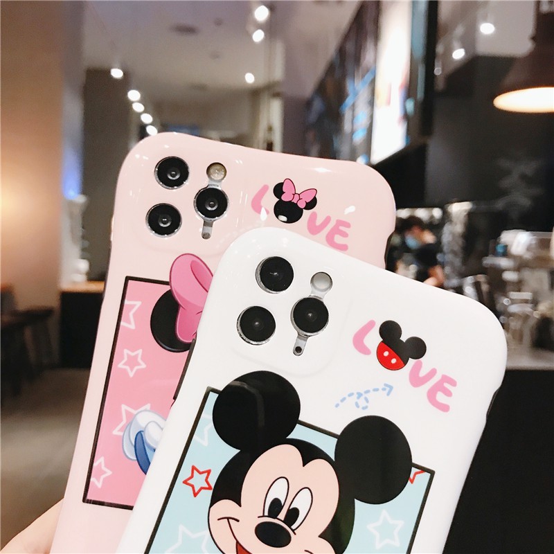 Ốp Điện Thoại Chống Va Đập In Hình Chuột Mickey Minnie Cho Iphone 11 Xmax Se2 Xr I8 I7 7 Plus 8 Plus