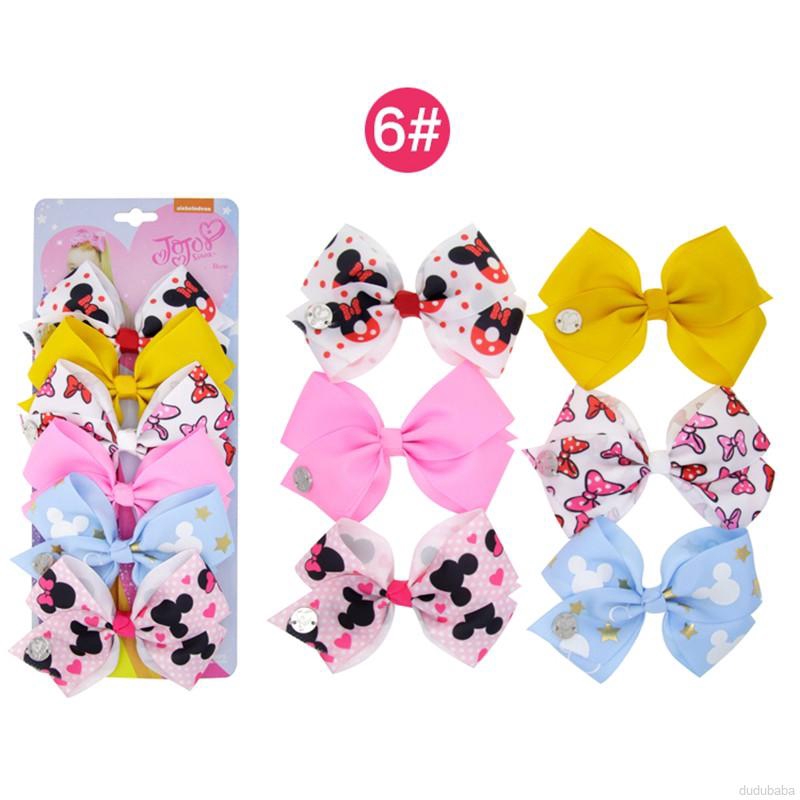 Set 6 Kẹp Tóc Nơ Cho Bé Gái
