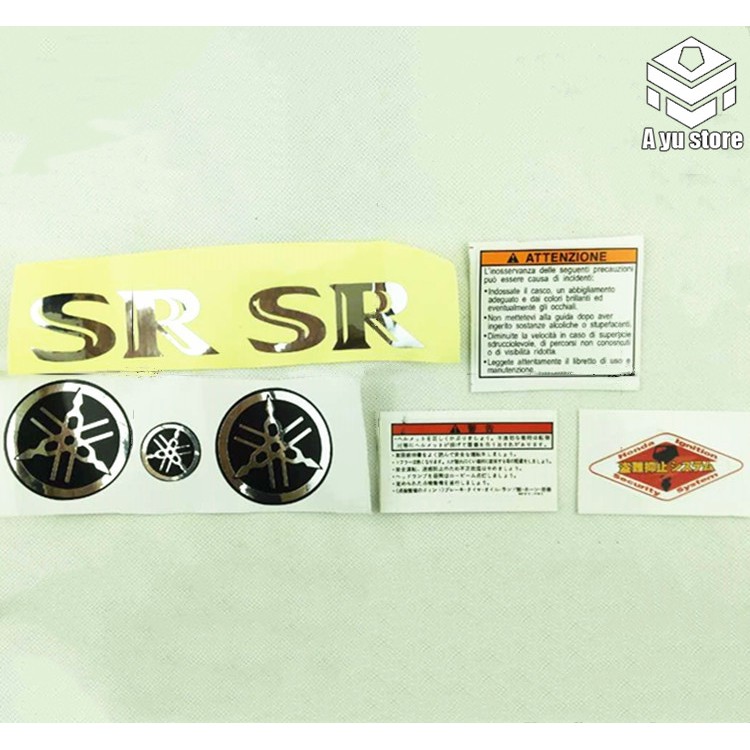 Yamaha SR400 retro xe đầy đủ decal YAMAHASR decal SR400 bình xăng trang trí nhãn dán