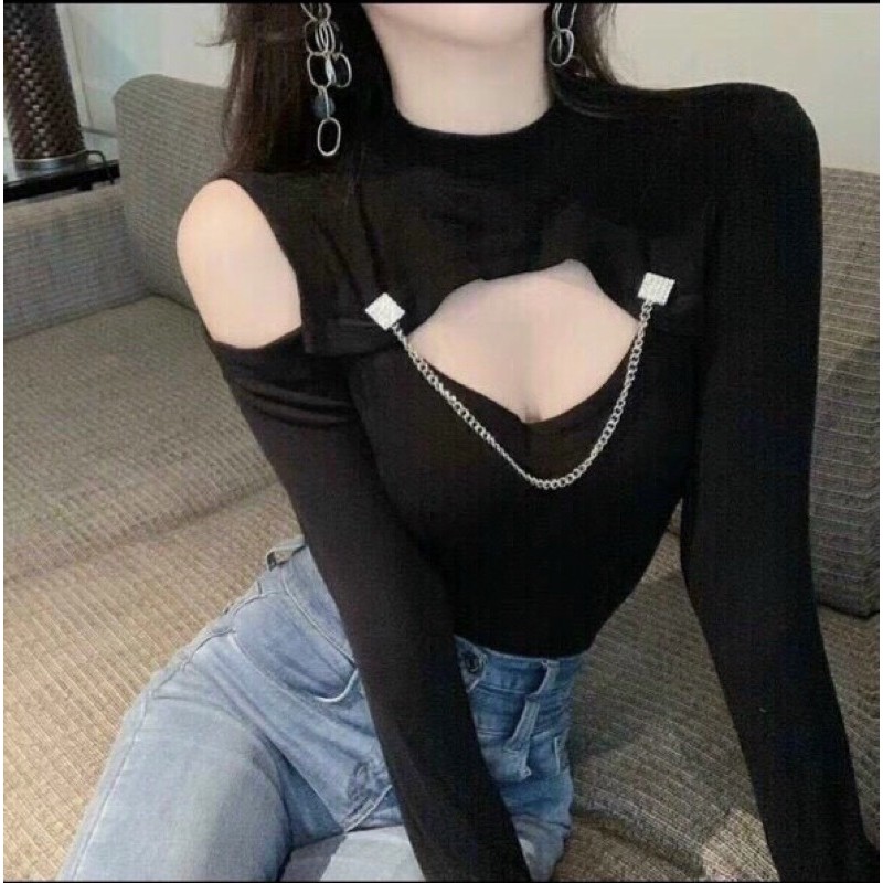 [Mã ICB0511 giảm 25% đơn 50K] áo kiểu khoét vai ngực