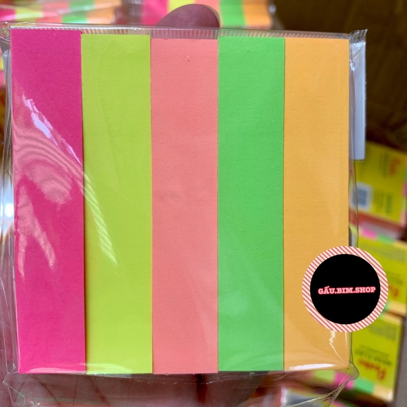 Giấy note, giấy ghi chú 5 màu và 1 màu (nhiều kích thước) ,giấy giao việc, giấy nhớ