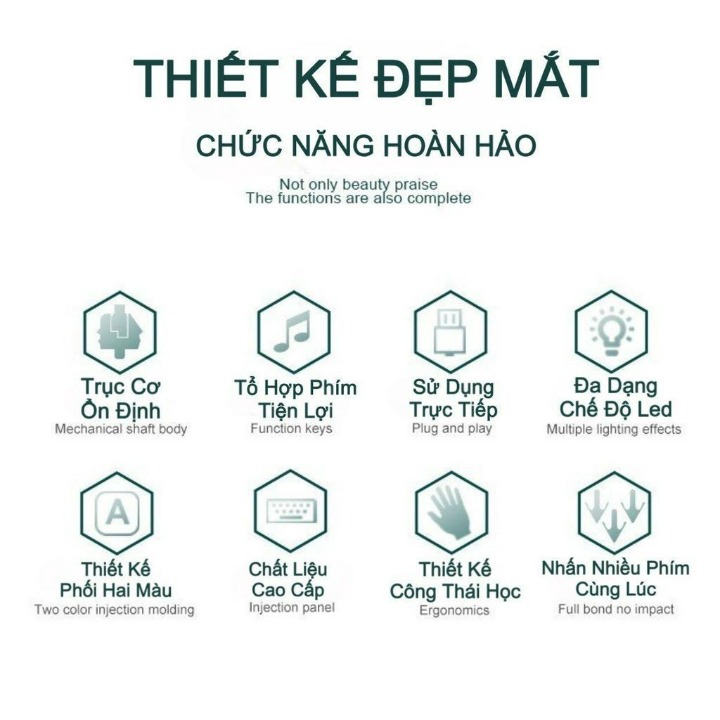 [Bàn Phím Cơ ZIYOU K3] Kết nối có dây - 3 màu - 10 chế độ nháy đèn | BigBuy360 - bigbuy360.vn