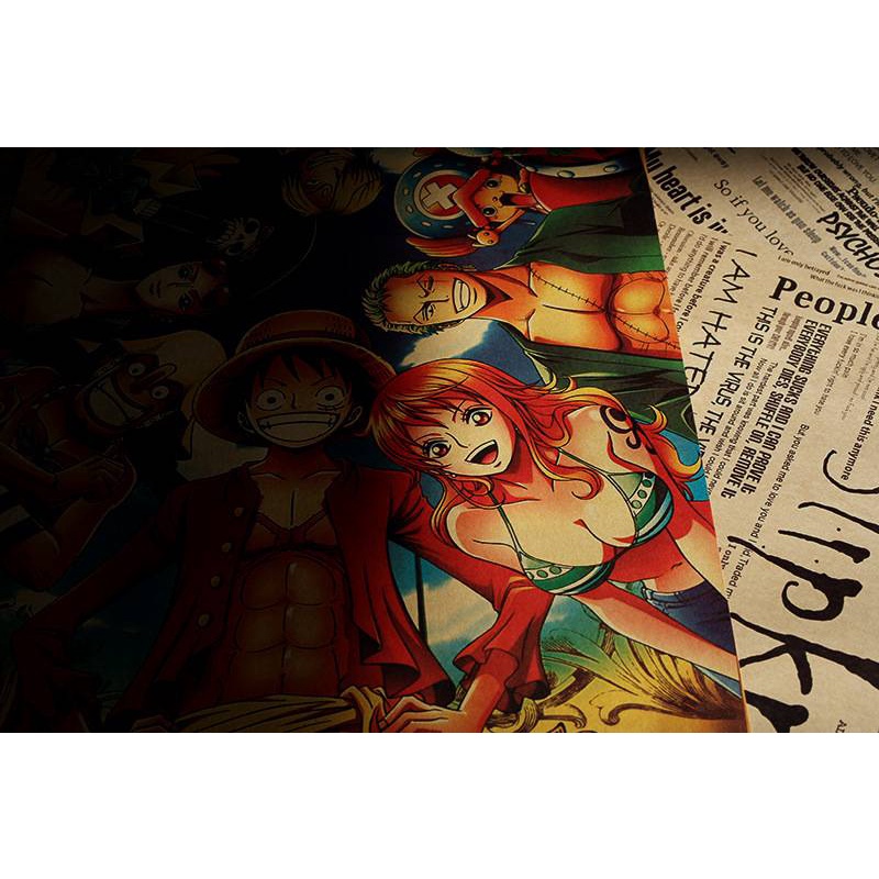 Áp Phích Trang Trí Nội Thất Hình One Piece 35x50cm