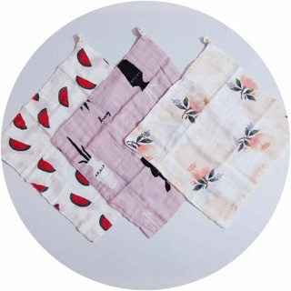 set 3 khăn sữa sợi tre Muslin tree