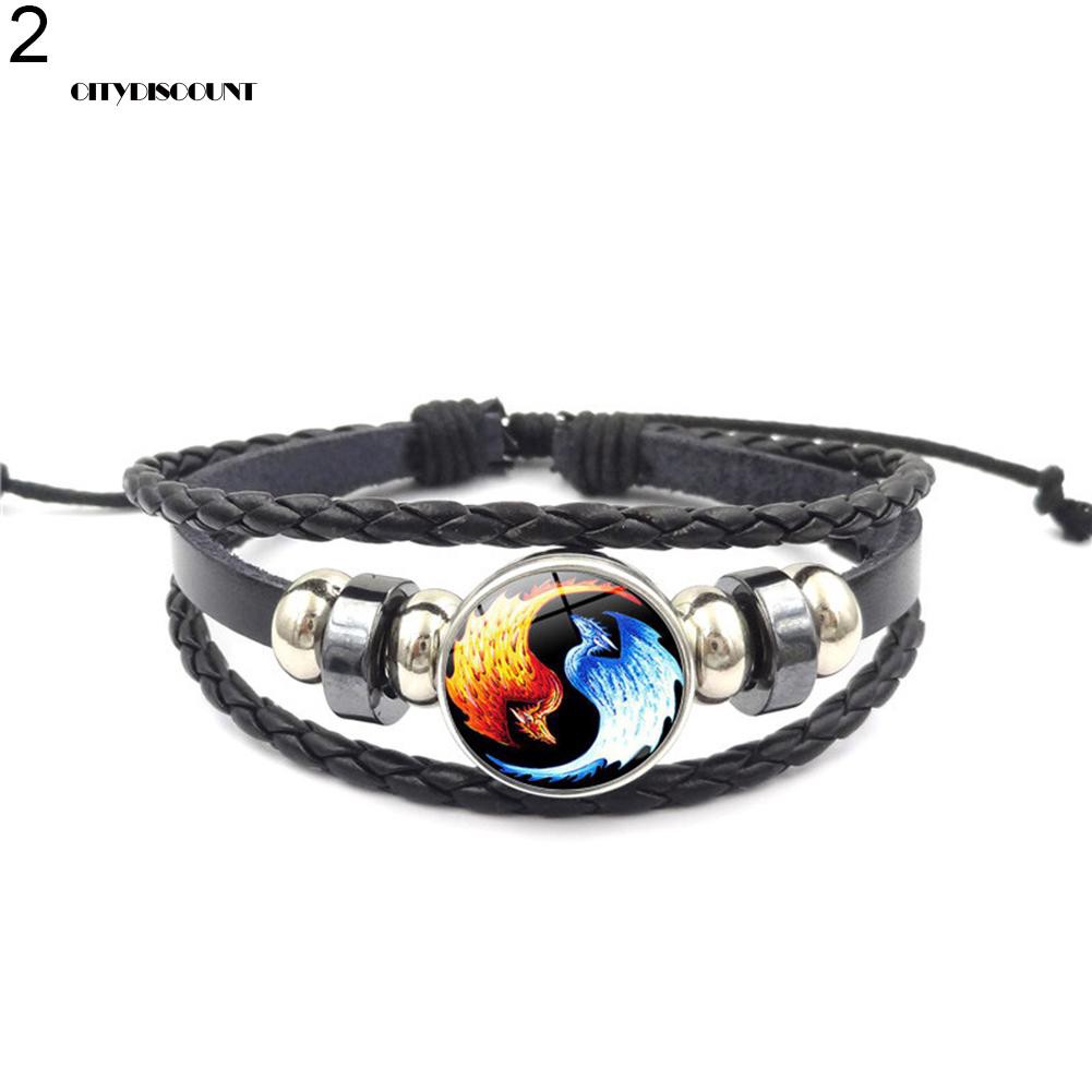 Vòng tay da nhiều sợi phong cách vintage cho nam và nữ | BigBuy360 - bigbuy360.vn