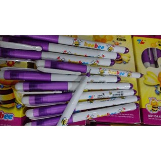 Hộp10 bút mực tím bebe Fl 04, hộp bút bebe, bút mực tím, bút bebe