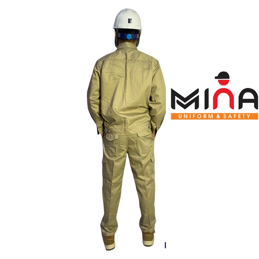 Quần áo công nhân chống cháy, chống các tia bắn từ bên ngoài chất cực dày- Mina Safety