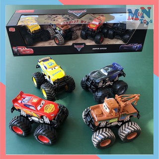Bộ 4 Xe Ô Tô Macqueen sắt chạy đà kiểu dáng địa hình - Mcqueen hoạt hình Cars