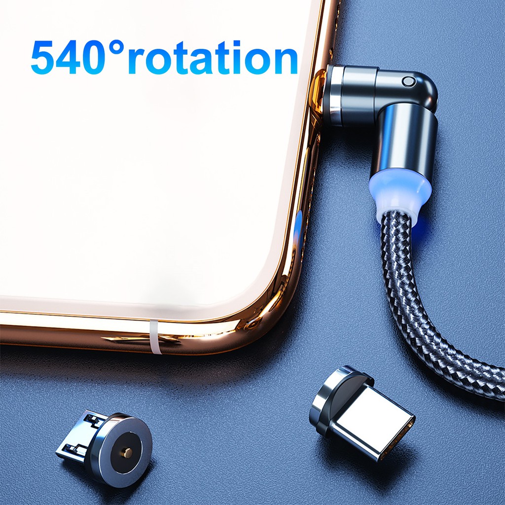 RB-Xoay 540 ° phù hợp với cáp sạc nhanh điện thoại di động Android Micro USB type-c