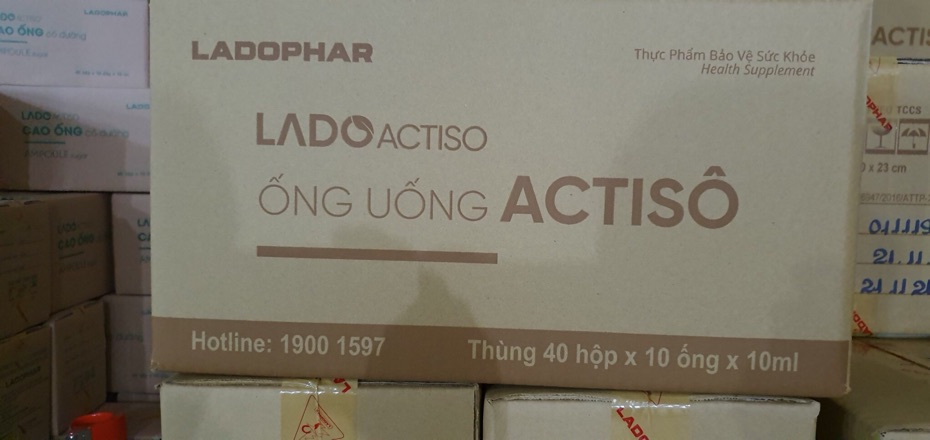 [Freeship] - Combo 10 hộp Ống uống actiso Ladophar mát gan giải nhiệt - giảm mụn trứng cá