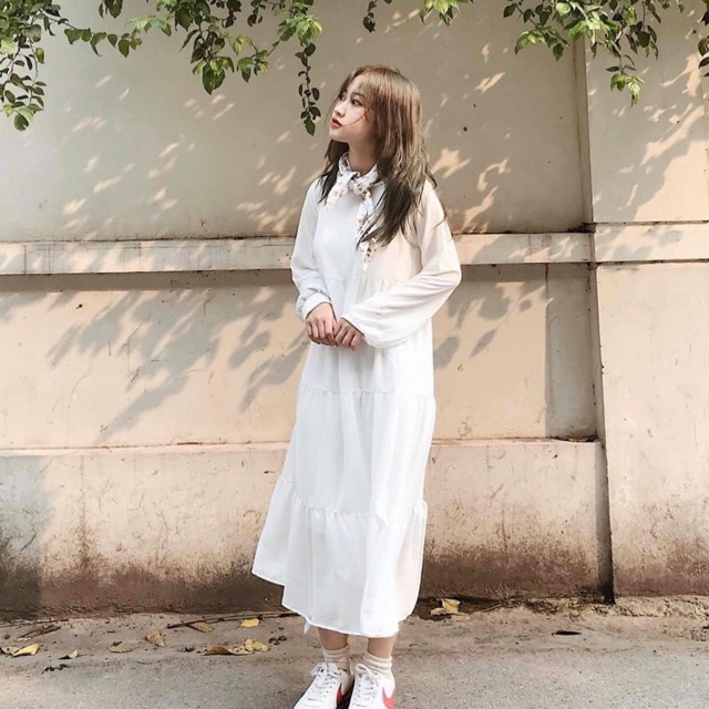 Váy von tay dài bánh bèo HSU1