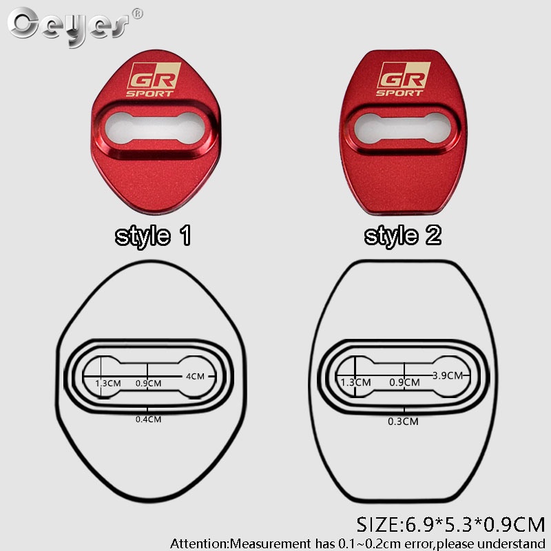 Set 4 Ốp Khóa Cửa Xe Ô Tô Toyota GR Sport Vios Avanza Wish Corolla C-HR C HR Avanza Yaris Rush