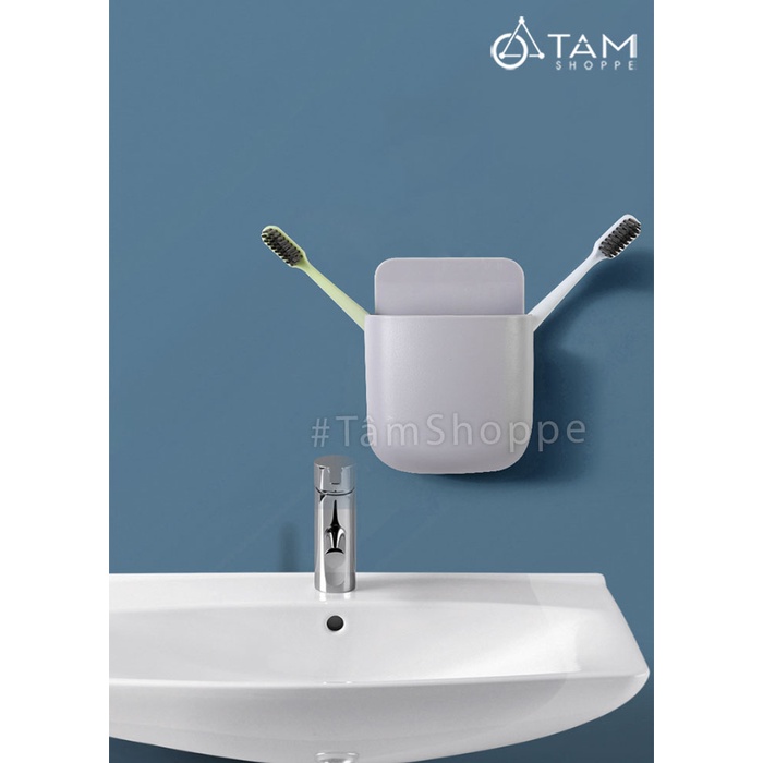 Giá để bàn chải remote dán tường bằng nhựa ĐGD-04 TAN