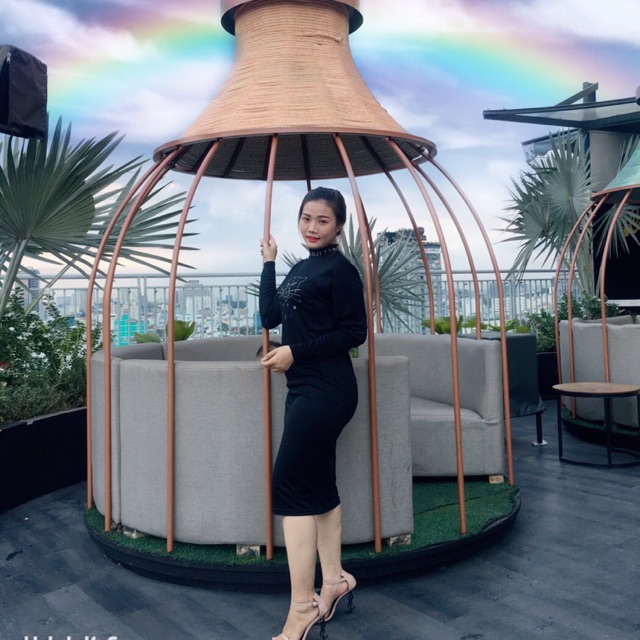 đầm body thun hàn mua của zara 600k