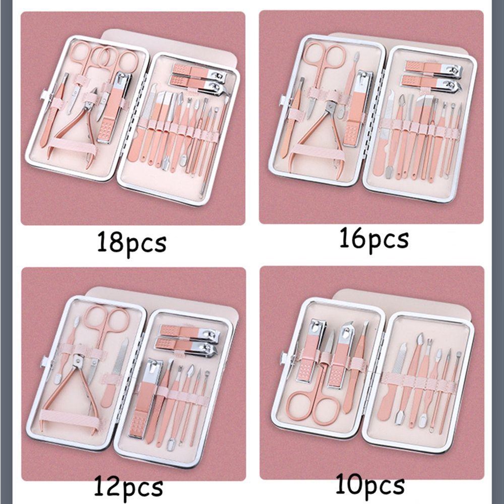 BSUNS Set 7 / 10 / 12 / 16 / 18 Dụng Cụ Làm Móng Bằng Thép Không Gỉ