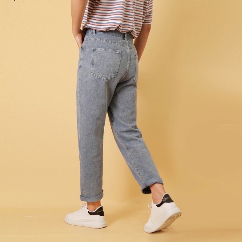 Quan Jean Baggy unisex Dáng Suông Trơn 2021 TR01 vanicamen