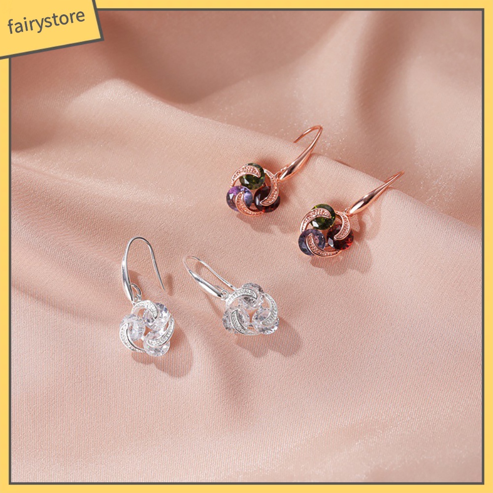 Bông Tai HìNh CốI Xay Gió ĐíNh Đá NhiềU MàU SắC