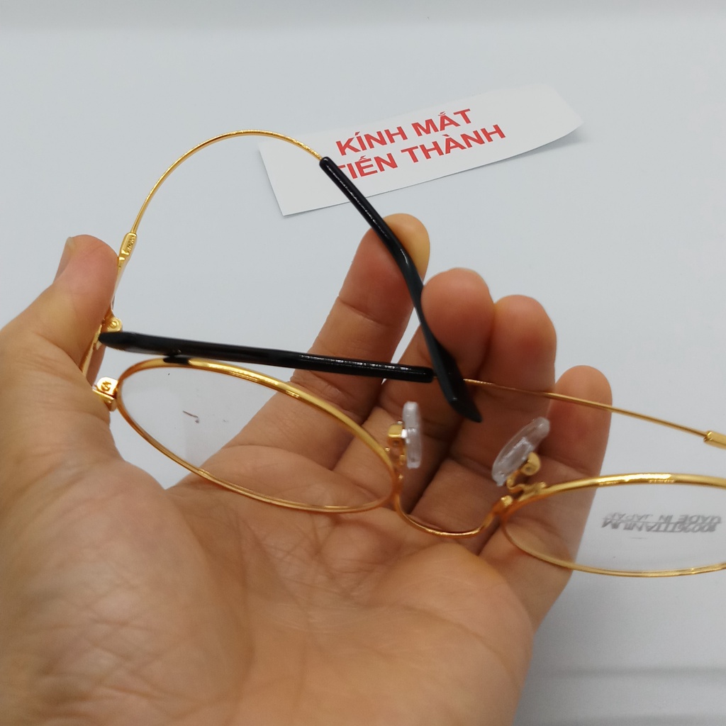 Mắt Kính Titannium Dẻo Dáng Oval  - Kính Mắt Tiến Thành