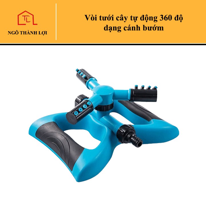 Vòi tưới cây tự động 360 độ dạng cánh bướm / dạng tròn tưới cỏ, phun mưa làm mát mái tôn, tưới bảo dưỡng bê tông