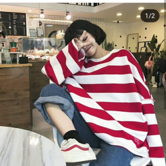 Nỉ sọc trắng đỏ