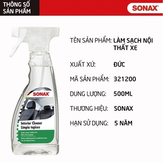 Dung dịch làm sạch nội thất xe sonax 321200 500ml