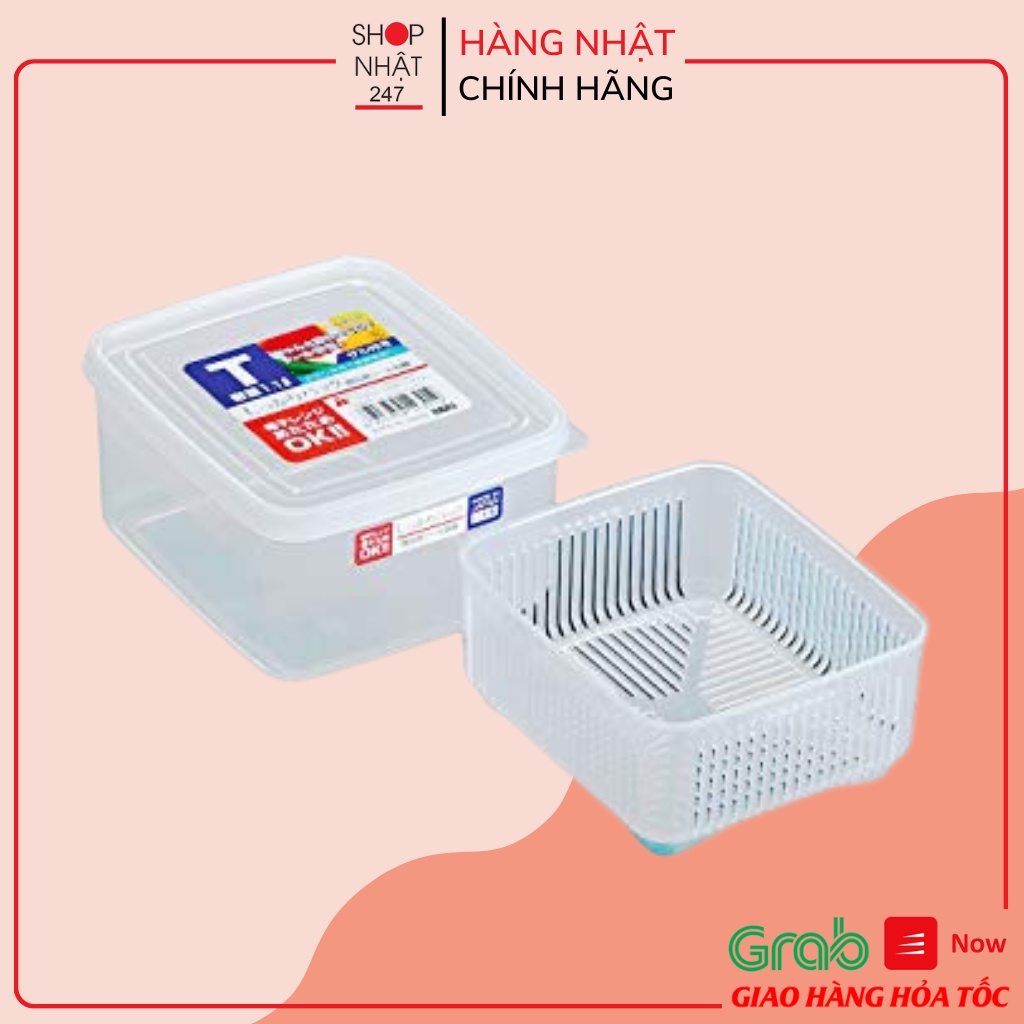 [Hỏa Tốc HN] Hộp đựng thức ăn thực phẩm 2 lớp trong lò vi sóng Nakaya 1,1L Nhật Bản