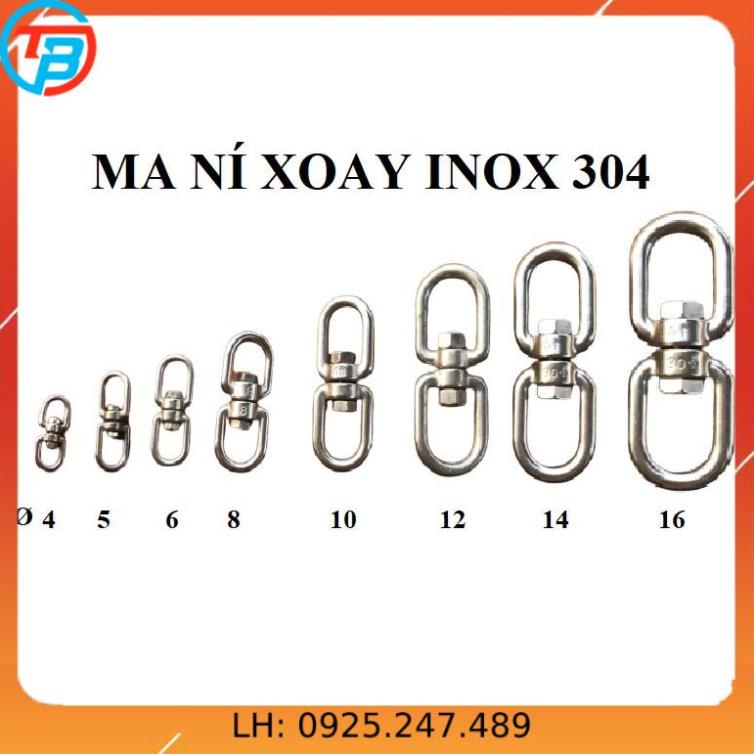 Ma ní Xoay INOX 304 [Phi 8mm] CÁP THÉP Thái Bình VinàN