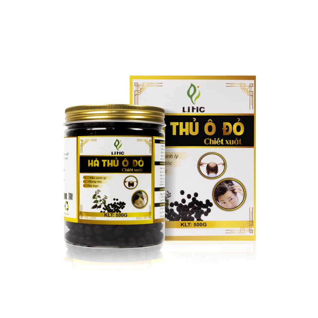 Hà Thủ ô đỏ LITIC 500g, cải thiện tóc bạc sớm , rụng tóc, hói đầu , giúp đẹp da , mạnh gân cốt , bồi bổ cơ thể