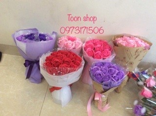 Bó hồng sáp đỏ 15 bông