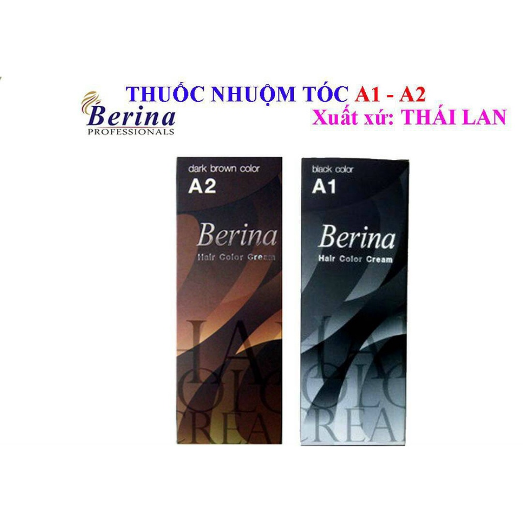 [Nội Địa Thái] Thuốc Nhuộm Tóc Berina A1,A2 Thái Lan 60ml