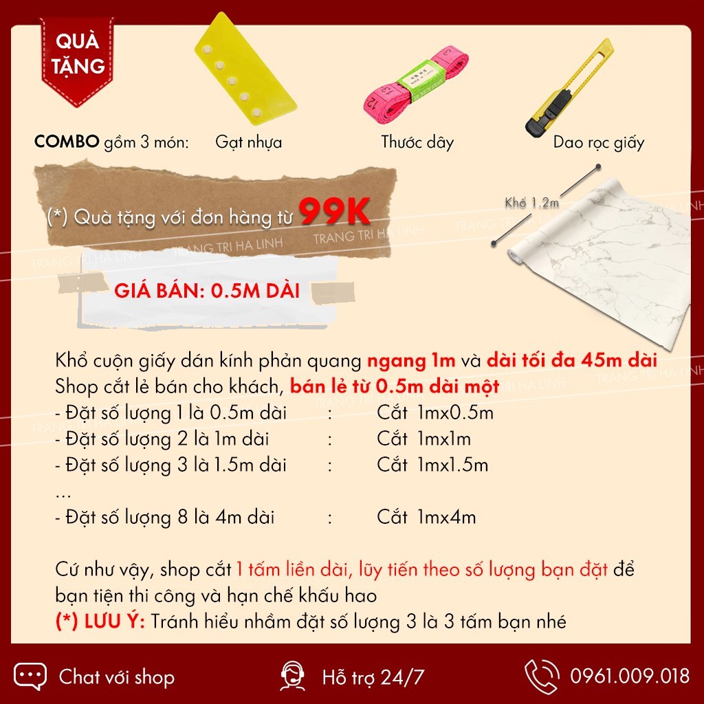 Giấy dán tường vân dá dán bếp chống dầu mỡ, decal dán bếp tráng nhôm nhiều mẫu khổ 1.2mx0.5m